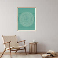 Viridian & Rose Linear Wall Art Print – Signed Limited Edition Giclée | Modern Gallery Decor — Reading nook