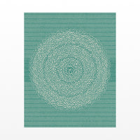 Viridian & Rose Linear Wall Art Print – Signed Limited Edition Giclée | Modern Gallery Decor — Unframed flat preview