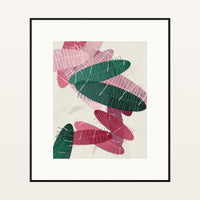 Viridian & Rose Ombré Gradient – Premium Ombré Gradient Wall Art Print — Black gallery mat