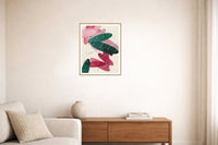 Viridian & Rose Ombré Gradient – Premium Ombré Gradient Wall Art Print — Living room lifestyle