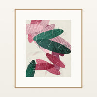 Viridian & Rose Ombré Gradient – Premium Ombré Gradient Wall Art Print — Natural gallery mat