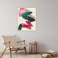 Viridian & Rose Ombré Gradient – Premium Ombré Gradient Wall Art Print — Reading nook