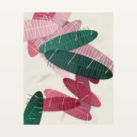 Viridian & Rose Ombré Gradient – Premium Ombré Gradient Wall Art Print — Unframed flat preview