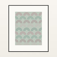 Viridian & Rose Ombré Gradient – Signed 50-Edition Giclée Print for Gallery Walls — Black gallery mat
