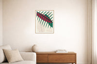 Viridian & Rose Ombré Gradient – Signed 50-Edition Giclée Print for Gallery Walls — Living room lifestyle
