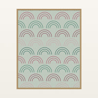 Viridian & Rose Ombré Gradient – Signed 50-Edition Giclée Print for Gallery Walls — Floating natural frame