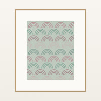 Viridian & Rose Ombré Gradient – Signed 50-Edition Giclée Print for Gallery Walls — Natural gallery mat