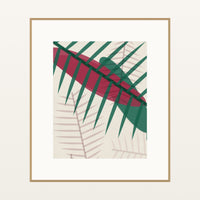 Viridian & Rose Ombré Gradient – Signed 50-Edition Giclée Print for Gallery Walls — Natural gallery mat