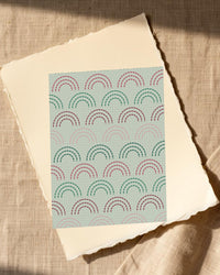 Viridian & Rose Ombré Gradient – Signed 50-Edition Giclée Print for Gallery Walls — Paper/edge detail