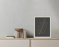 Warm Earth Adire – Limited Edition Adire Art Print — Grey wall with bowl