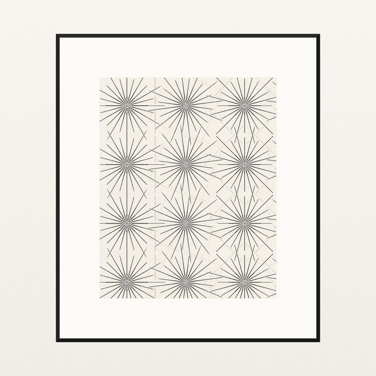 Warm Earth Art Deco – Limited Edition Art Deco Art Print — Black gallery mat
