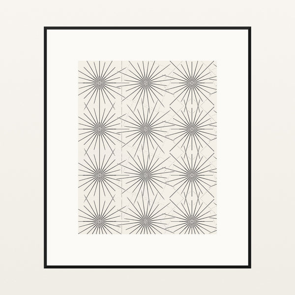 Warm Earth Art Deco – Limited Edition Art Deco Art Print — Black gallery mat