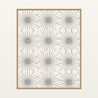 Warm Earth Art Deco – Limited Edition Art Deco Art Print — Floating natural frame