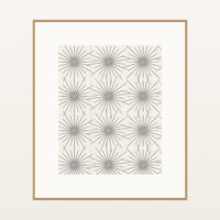 Warm Earth Art Deco – Limited Edition Art Deco Art Print — Natural gallery mat