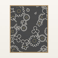 Warm Earth Floral – Limited Edition Floral Art Print — Floating natural frame