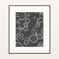 Warm Earth Floral – Limited Edition Floral Art Print — Black gallery mat