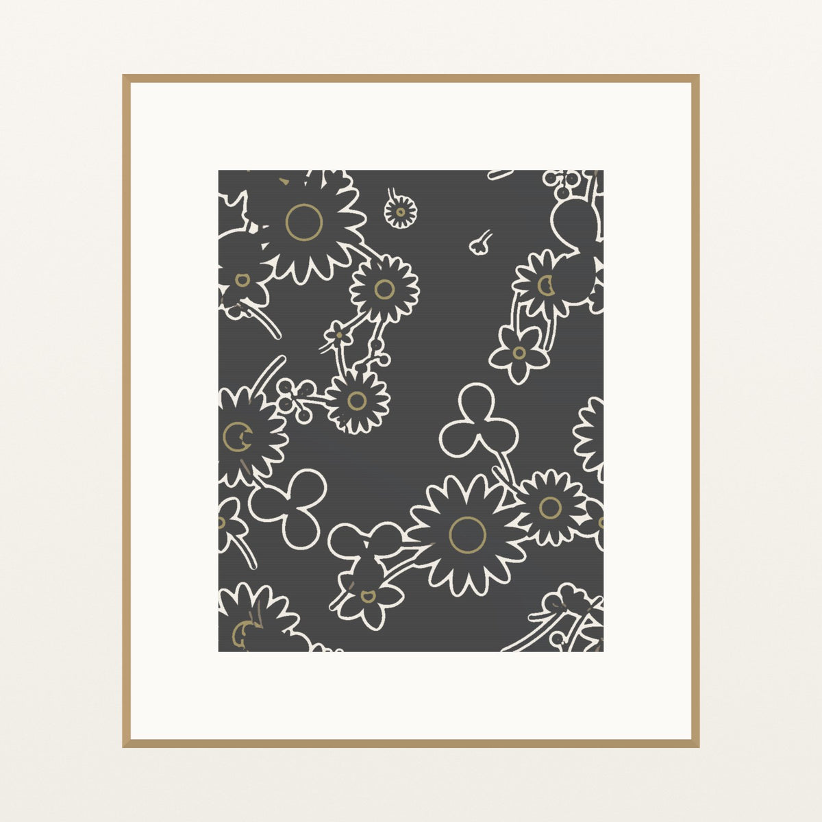 Warm Earth Floral – Limited Edition Floral Art Print — Natural gallery mat