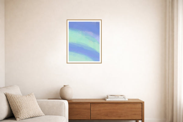 Warm Earth Geometric – Signed 50-Edition Giclée Print for Gallery Walls — Living room lifestyle