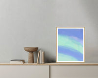 Warm Earth Geometric – Signed 50-Edition Giclée Print for Gallery Walls — Grey wall with bowl