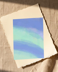 Warm Earth Geometric – Signed 50-Edition Giclée Print for Gallery Walls — Paper/edge detail