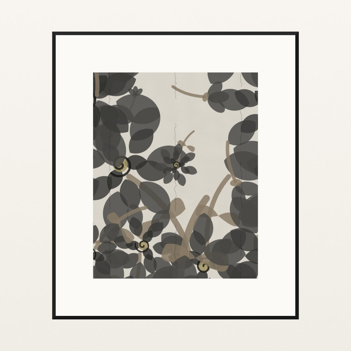 Warm Earth Ombré Gradient – Premium Ombré Gradient Wall Art Print — Black gallery mat