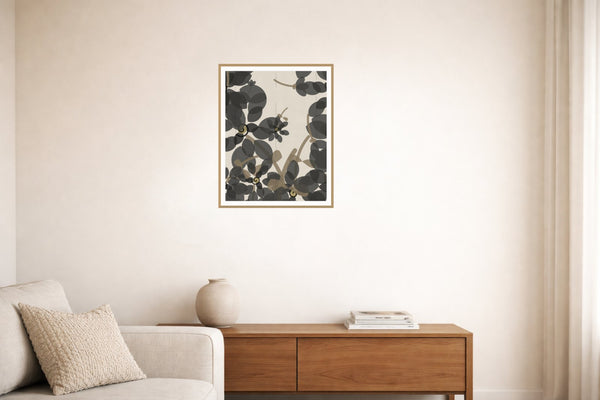 Warm Earth Ombré Gradient – Premium Ombré Gradient Wall Art Print — Living room lifestyle