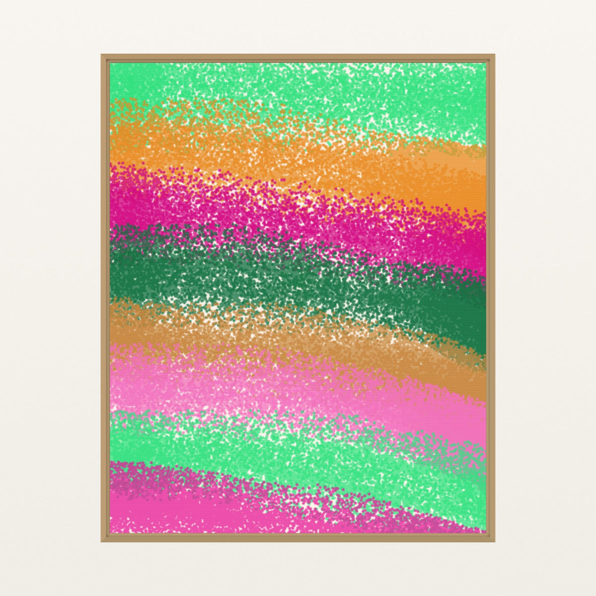 Warm Earth Painterly – Signed 50-Edition Giclée Print for Gallery Walls — Floating natural frame