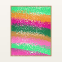 Warm Earth Painterly – Signed 50-Edition Giclée Print for Gallery Walls — Floating natural frame