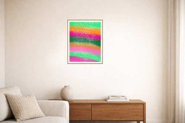 Warm Earth Painterly – Signed 50-Edition Giclée Print for Gallery Walls — Living room lifestyle