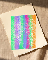 Warm Earth Painterly – Signed 50-Edition Giclée Print for Gallery Walls — Paper/edge detail