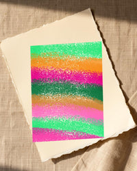 Warm Earth Painterly – Signed 50-Edition Giclée Print for Gallery Walls — Paper/edge detail