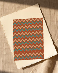 Warm Earth Retro 70s – Signed 50-Edition Giclée Print for Gallery Walls — Paper/edge detail