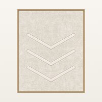 Warm Linen Chevron Motif – Limited Edition Motif Art Print — Floating natural frame