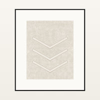Warm Linen Chevron Motif – Limited Edition Motif Art Print — Black gallery mat