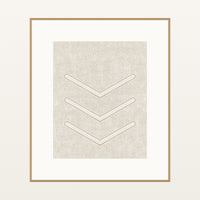 Warm Linen Chevron Motif – Limited Edition Motif Art Print — Natural gallery mat