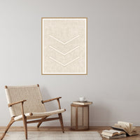Warm Linen Chevron Motif – Limited Edition Motif Art Print — Reading nook