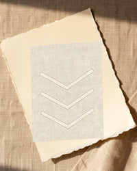 Warm Linen Chevron Motif – Limited Edition Motif Art Print — Paper/edge detail