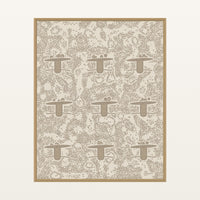 Warm Linen Retro 70s – Premium Retro 70s Wall Art Print — Floating natural frame