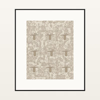 Warm Linen Retro 70s – Premium Retro 70s Wall Art Print — Black gallery mat