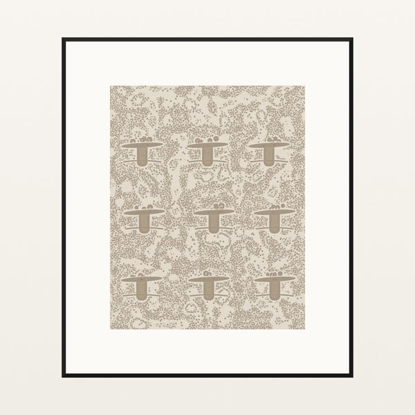 Warm Linen Retro 70s – Premium Retro 70s Wall Art Print — Black gallery mat