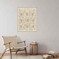 Warm Linen Retro 70s – Premium Retro 70s Wall Art Print — Reading nook