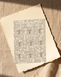 Warm Linen Retro 70s – Premium Retro 70s Wall Art Print — Paper/edge detail