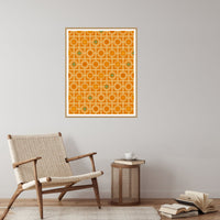 Warm Sunset Moroccan Tile – Premium Moroccan Tile Wall Art Print — Reading nook