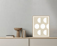 Zorn Limited Jacquard Weave – Premium Jacquard Weave Wall Art Print — Grey wall with bowl