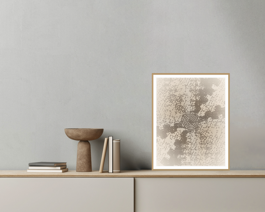 Zulu Sunburs: Premium Driftwood Art Print — room scene